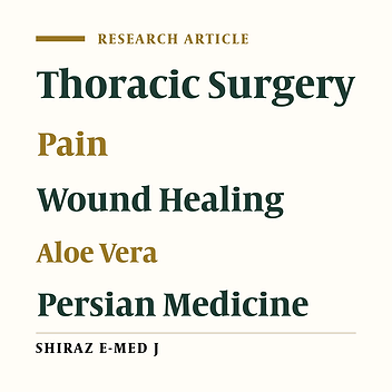 The Effect of Aloe Vera Gel on Saphenous Vein Harvest Wound Healing and Local Pain in Non-diabetic Patients Undergoing CABG Surgery: A Clinical Trial