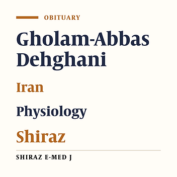 Professor Gholam-Abbas Dehghani: A Never-to-Be-Forgotten Teacher