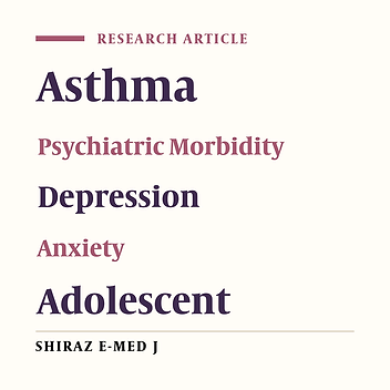 Correlation Between Anxiety Disorders and Asthma Severity Indices in Asthmatic Children