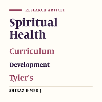 Development of a Spiritual Health Curriculum: An Applied Study in Iran