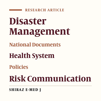 National Documents Analysis of Risk Communication in Iran: Based on Disaster Risk Management Cycle
