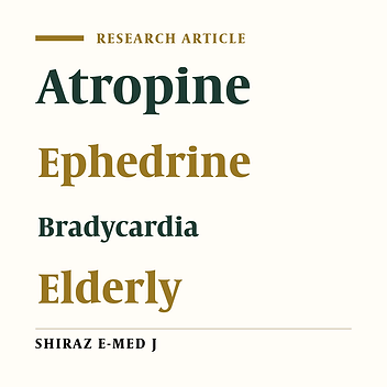 Ephedrine Is More Effective Than Atropine for the Treatment of Symptomatic Bradycardia in Elderly Patients