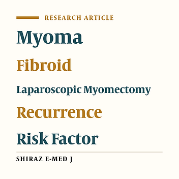 Short-Term Risk of Fibroid Recurrence After Laparoscopic Myomectomy and Its Associated Risk Factors