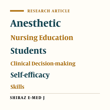 Clinical Decision-Making and Self-efficacy Skills in Anesthesiology Nursing Students: A Cross-Sectional Study