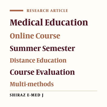 Smart University of Medical Sciences Virtual Summer Semester from the Perspective of Its Stakeholders: A Multi-methods Cross-sectional Study