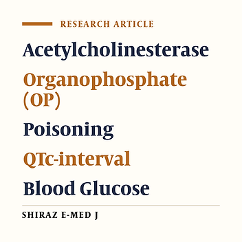 The Association Between QTc-Interval and Blood Glucose with Plasma Acetylcholinesterase in Organophosphate (OP)-Poisoned Patients