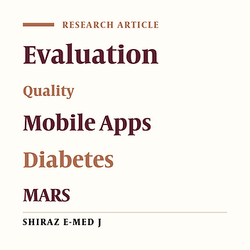 Persian Mobile Apps for Diabetic Patients: App Review and Evaluation Study