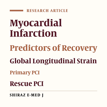 Predictive Value of Global Longitudinal Strain on the Recovery of Left Ventricular Function Following ST-Segment Elevation Myocardial Infarction