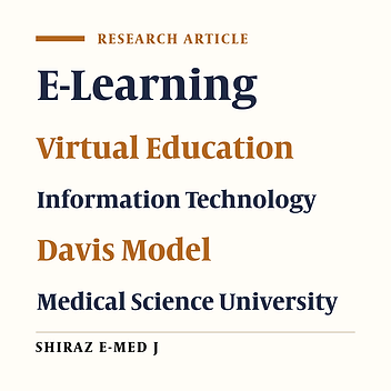 Investigating Factors Affecting the Acceptance of E-Learning among Faculty Members and Students of Macro Medical Universities in Region Three Based on the Davis Model: A Cross-Sectional Study