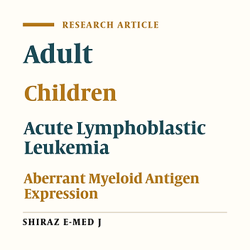 Comparative Evaluation of the Immunophenotypic Profile of Acute Lymphoblastic Leukaemia in Adult and Paediatric Age Groups in Iraq