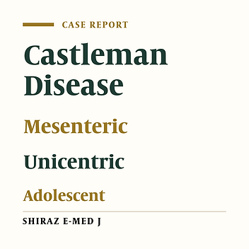 Unicentric Mesenteric Castleman Disease in an Adolescent: A Case Report