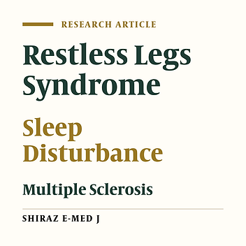 Is Sleep Quality Associated with Restless Legs Syndrome in Patients Suffering from Multiple Sclerosis?