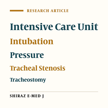 Tracheal Stenosis After Intubation and Tracheostomy in Patients Admitted to Intensive Care Units: A Case-Control Study