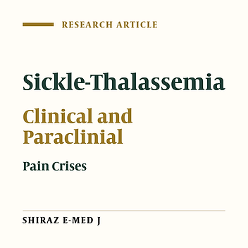 Association of Clinical and Paraclinical Factors with Pain Crisis Severity in Sickle-Thalassemia Patients in Iran