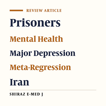 Major Depression and Psychiatric Disorders in Iranian Prisoners Based on a Clinical Interview: A Systematic Review and Meta-Analysis