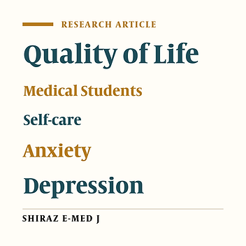 Quality of Professional Life in Medical Students: The Roles of Psychological Self-care, Anxiety, and Depression