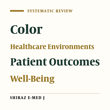 The Impact of Color in Healthcare Environments: A Systematic Review and Research Agenda