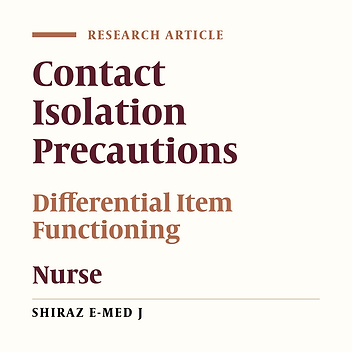 Gender Differences in Nurses' Knowledge, Practice, and Attitudes Towards Contact Isolation Precautions: A Measurement Invariance Study