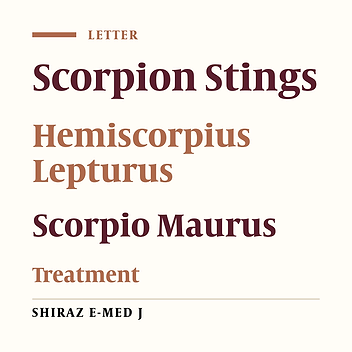 Two Scorpion Species Similar in Appearance with Two Completely Different Treatments for Their Stings
