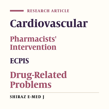 Pharmacist Interventions and Drug-Related Problems in CVD Patients: An ECPIS-Based Study
