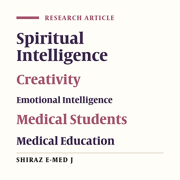 Exploring the Association Between Creativity, Emotional Intelligence, and Spiritual Intelligence Among Medical Students