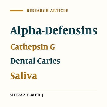 A Comparative Study of α-Defensin 3 and Cathepsin G Concentrations in the Saliva of Children with Early Childhood Caries and Caries-Free Children