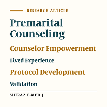 Designing a Preliminary Framework for a Premarital Counseling Protocol