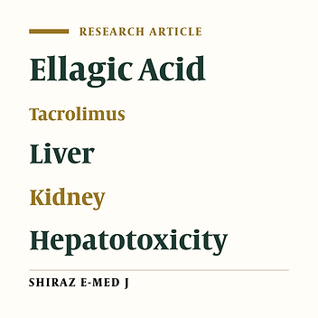 Ellagic Acid Mitigates Hepato-renal Toxicity Induced by Tacrolimus in Wistar Rats