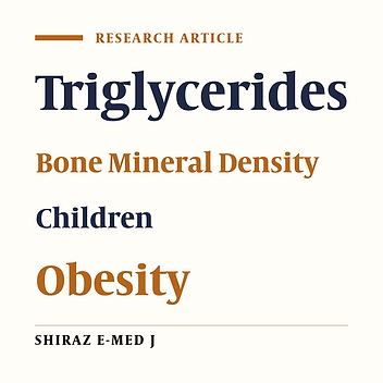 Associations of Serum TG with Bone Mineral Density and Lean Mass in Healthy Iranian Adolescents