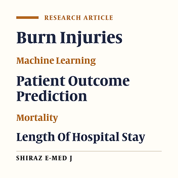 Cover image of the article: Outcome Prediction in Burn Care: A Comparative Study of Machine Learning Algorithms on Structured Clinical Data