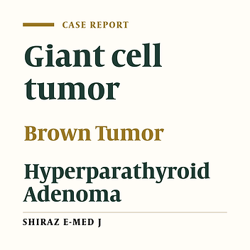 Giant Cell Tumor or Brown Tumor of a Phalanx in the Hand: A Case Report in a 44-Year-Old Woman