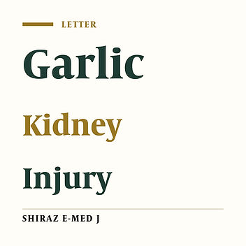 Garlic and Kidney Injury Protection