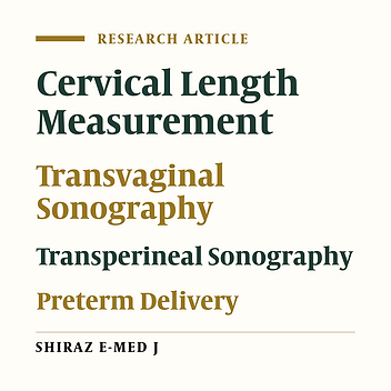 Predictive Value of Cervical Length Measurement by Transvaginal and Transperineal Ultrasonography for Preterm Delivery