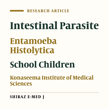 Prevalence of Intestinal Parasitic Infection in School Going Children in Amalapuram, Andhra Pradesh, India