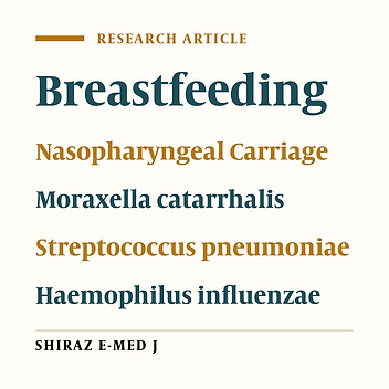 Breastfeeding and Nasopharyngeal Colonization With Common Respiratory Pathogens Among Children