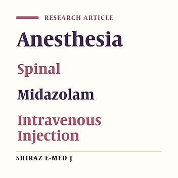 The Effect of Intravenous Midazolam on Duration of Spinal Anesthesia