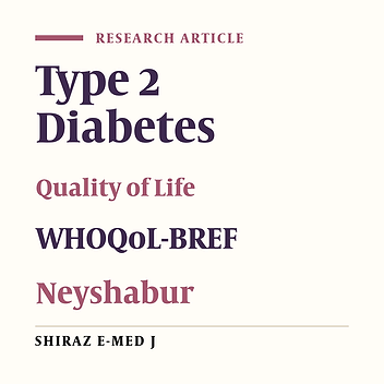 Quality of Life in Patients with Type 2 Diabetes: Application of WHOQoL-BREF Scale