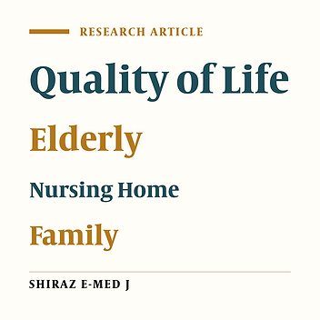 Quality of Life Among Nursing Home Residents Compared With the Elderly at Home