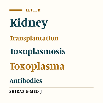 Screen of Uremic Patients for Toxoplasmosis Before Kidney Transplantation