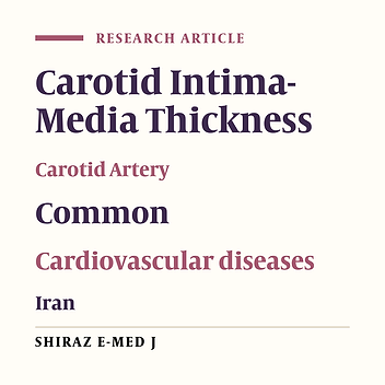 Predictors of Common Carotid Artery Intima-Media Thickness and Atherosclerosis in a Sample of Iranian General Population