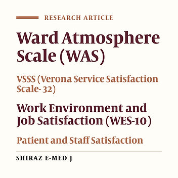 Perception and Satisfaction of Patients Versus Staffs in Three Psychiatric Wards in Tehran in 2010 and 2011