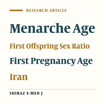 The Association Between Menarche Age and First Offspring Sex Ratio