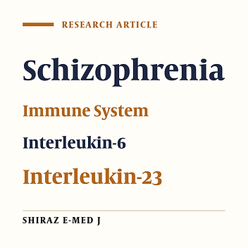 Elevated Serum Interleukin-23 and Interleukin-6 Levels in Schizophrenic Patients Compared to Those in Healthy Controls