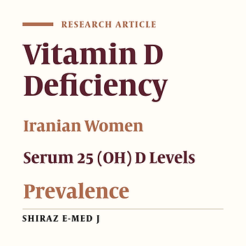 Prevalence of Vitamin D Deficiency Among Women of Reproductive Age: A Multi Centric Study in Tehran