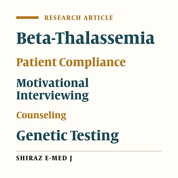 Motivational Interviewing and Compliance with Carriers Screening for Beta-Thalassemia Trait in Zahedan Premarital Counseling Center, Iran