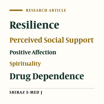 Examining Perceived Social Support, Positive Affection, and Spirituality, as Resilience Factors, Among Boys of Drug-Dependent Fathers