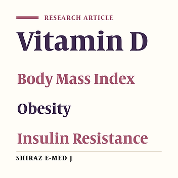 The Association Among Vitamin D, Insulin Resistance, and Obesity in Turkish Women