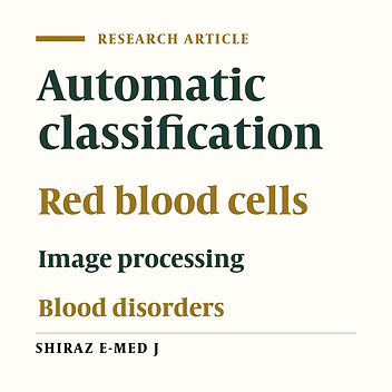 New Approch to Red Blood Cell Classification Using Morphological Image Processing