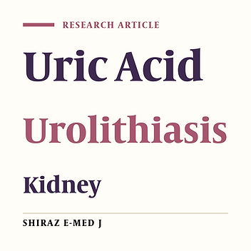 Serum and 24-Hour Urinary Uric Acid Levels in Patients with Urolithiasis