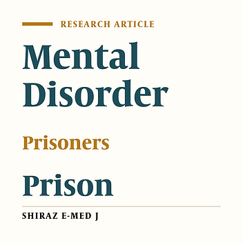 Comparing Mental Disorder Symptoms Among Male and Female Prisoners